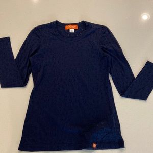 Orange Standard Long Sleeve Lace Top